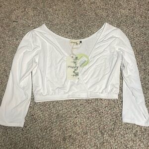 New bamboo wrap crop top